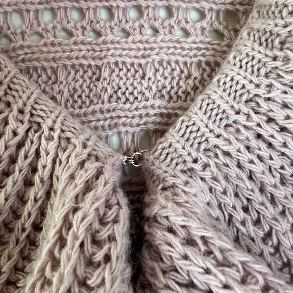 Roz & Ali Women Open Front Waterfall Knit Cardigan Sz SP Feminine Ferry Coquette - Picture 9 of 9